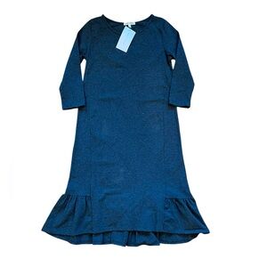 Stevie Hender - Charcoal Gray Ruffle Hem Dress